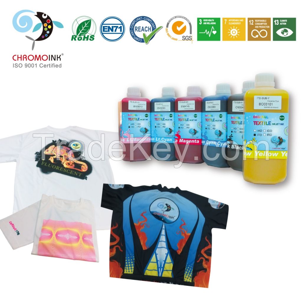 CHROMOINK Textile â€“Sublimation/Direct printing ink for Epson, Roland , Mutoh , Mimaki printhead