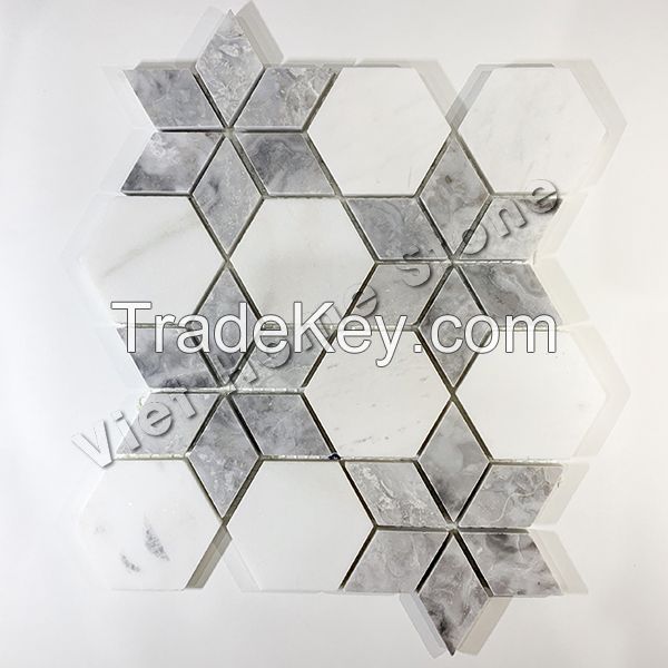 Hexagram Marble Mosaic