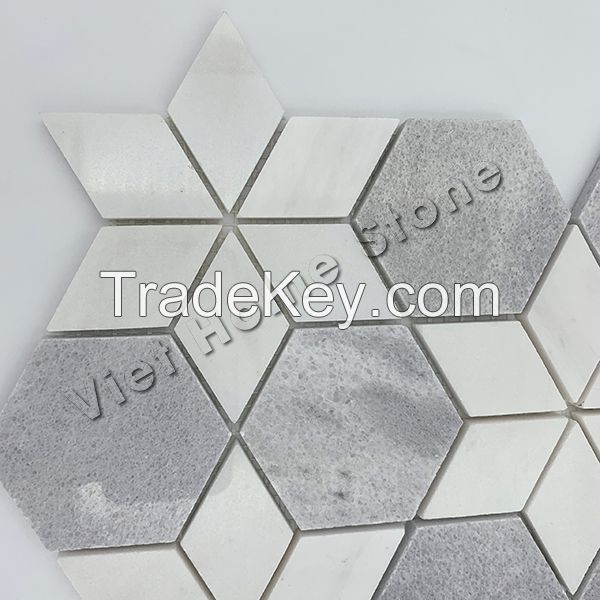 Hexagram Marble Mosaic