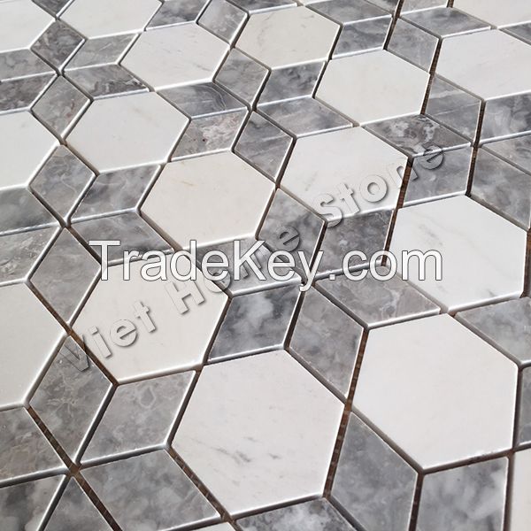 Hexagram Marble Mosaic