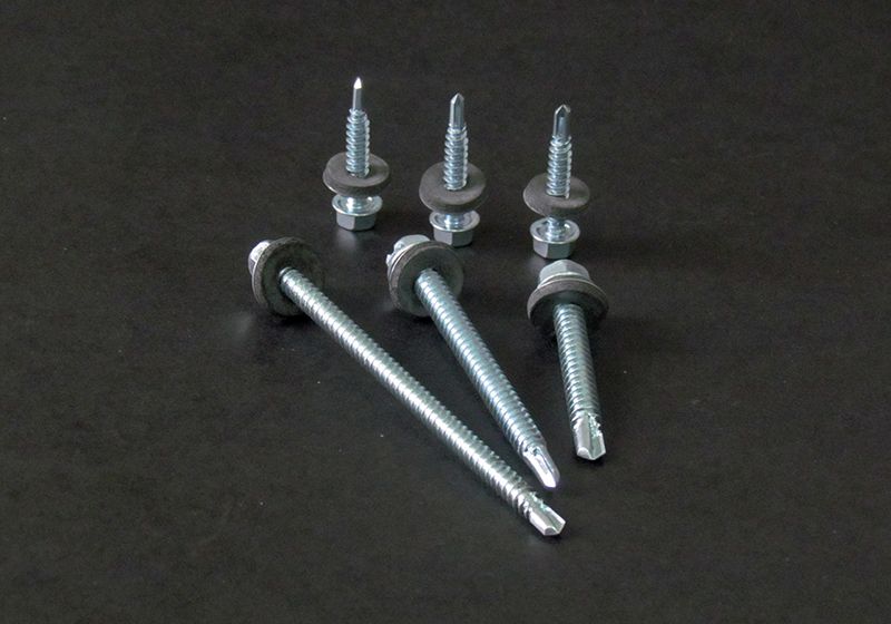 Hex head self drilling screw with EPDM washer