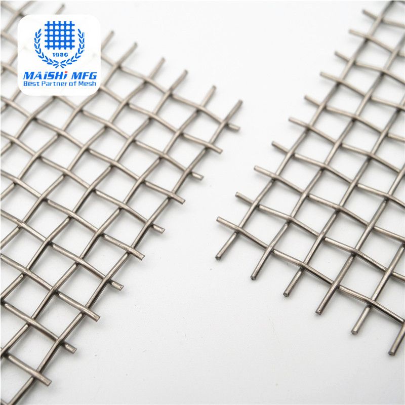 Decorative stainless steel hard weave crimped mesh