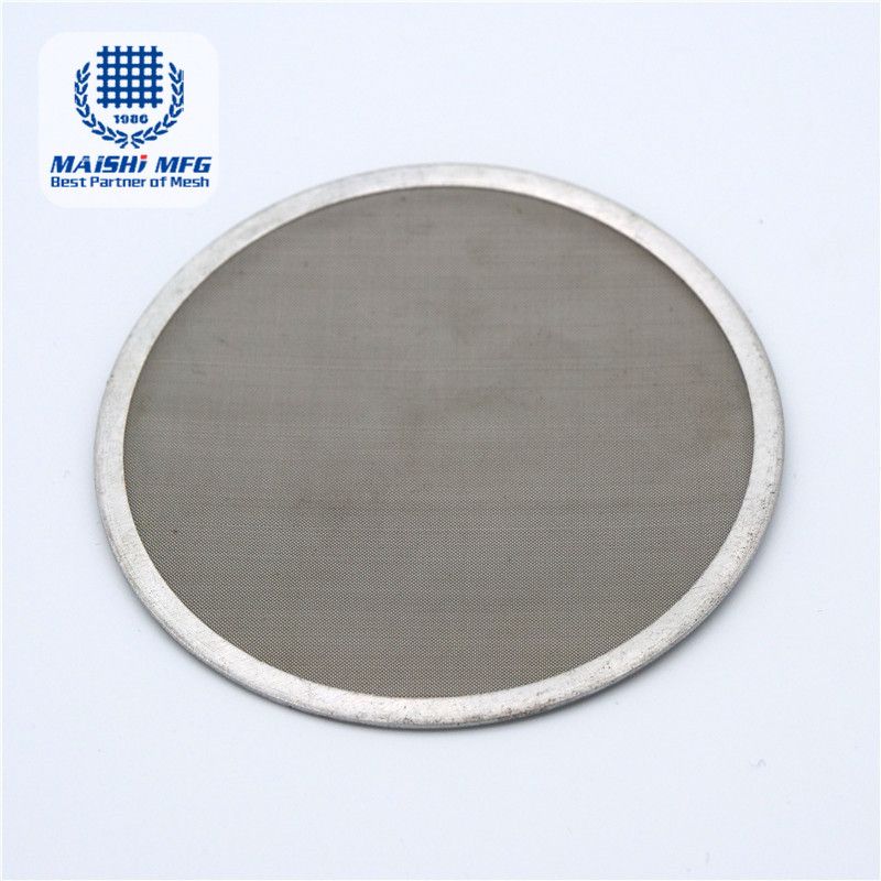 customized size stainless steel wire mesh filter disc
