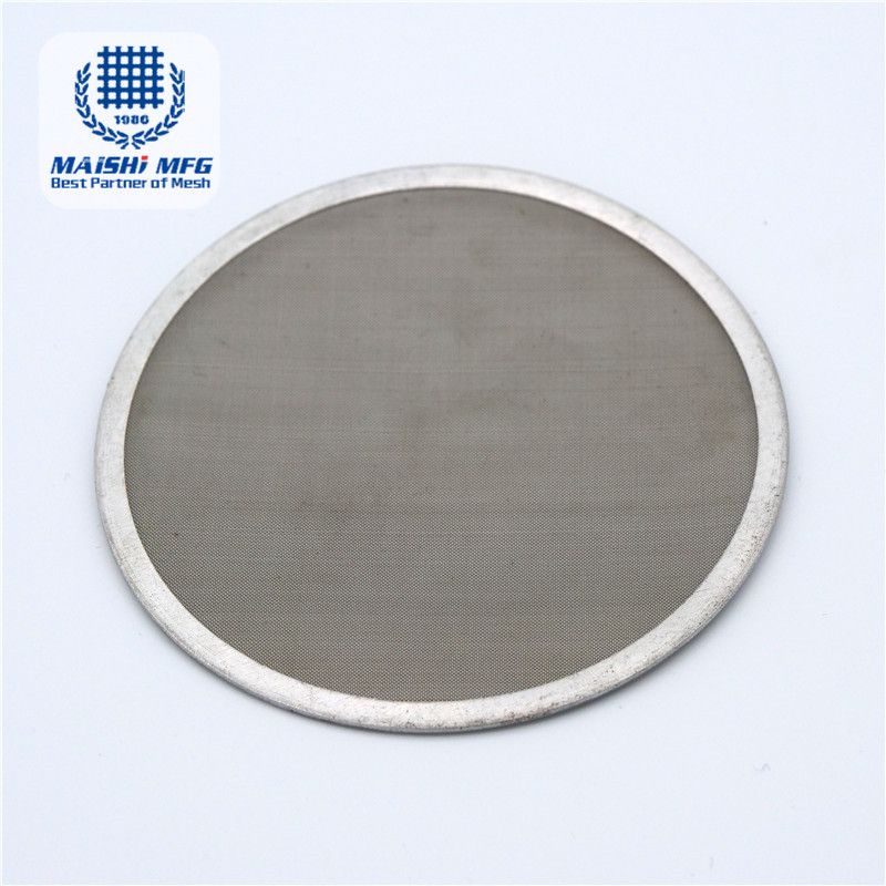 customized size stainless steel wire mesh filter disc 