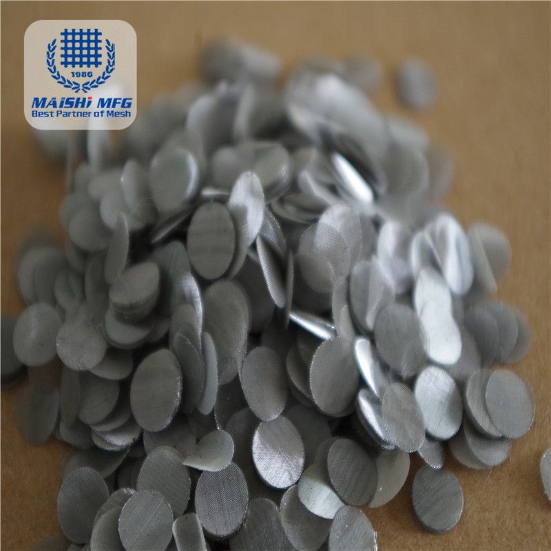 customized size stainless steel wire mesh filter disc 