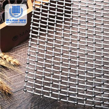 Flat Top Lock Crimp Woven SS Decorative Metal Mesh