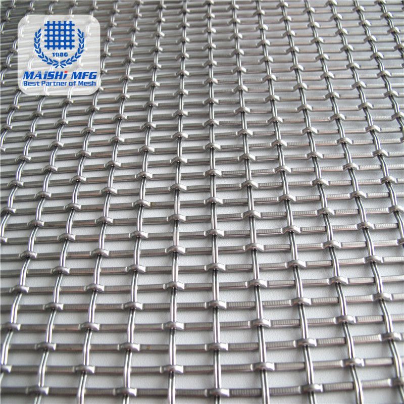 Crimp woven type stainless steel decorative wire mesh