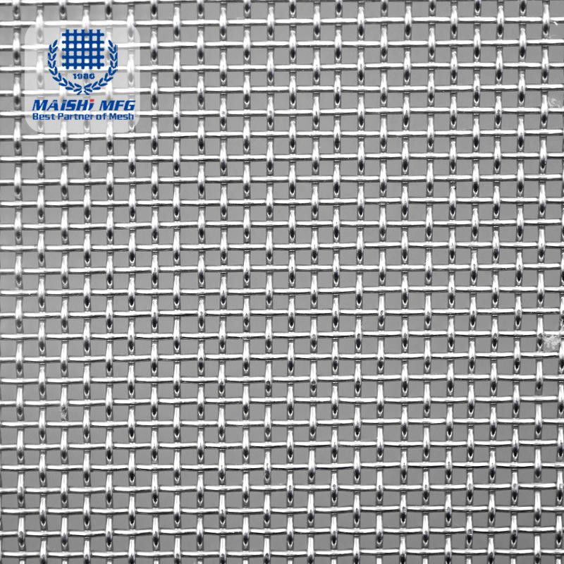 Flat Top Lock Crimp Woven SS Decorative Metal Mesh