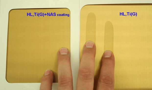 Anti-fingerprint coated Stainless Steel sheets