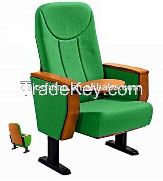 Solid Wood Fabric Auditorium Chair Wood/Auditorium Seating Wood/Fabric Auditorium Seat Wood YA-08C