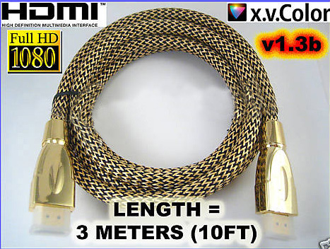HDMI To HDMI Cable 1.3V 1080P Gold Plated