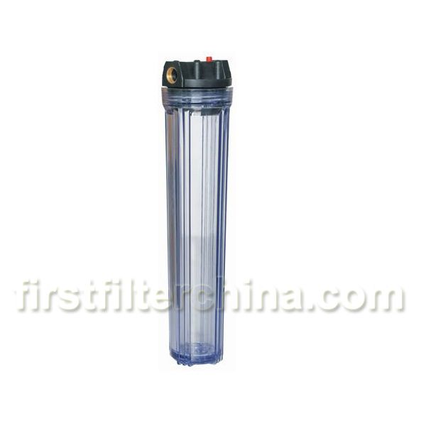 20" slim line water filter housing clear