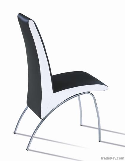 Chromed modern dining chairs