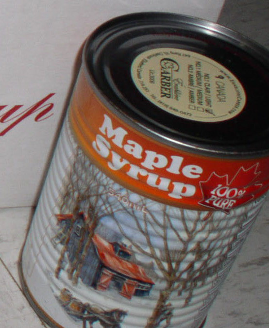 Canadian Maple Syrup in 540ml or 19 oz cans