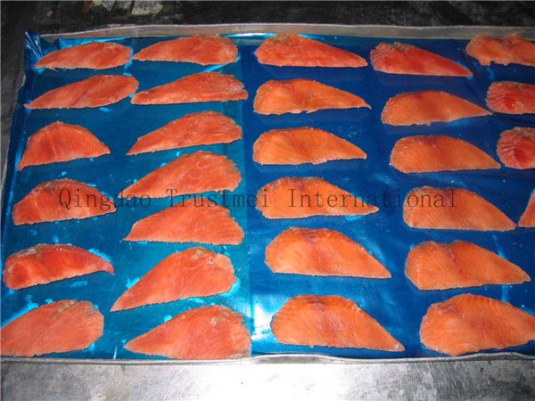 Pink salmon fillets, portions, blocks