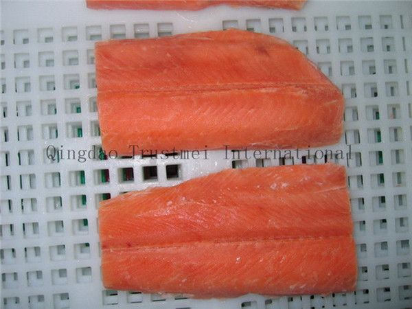 Pink salmon fillets, portions, blocks