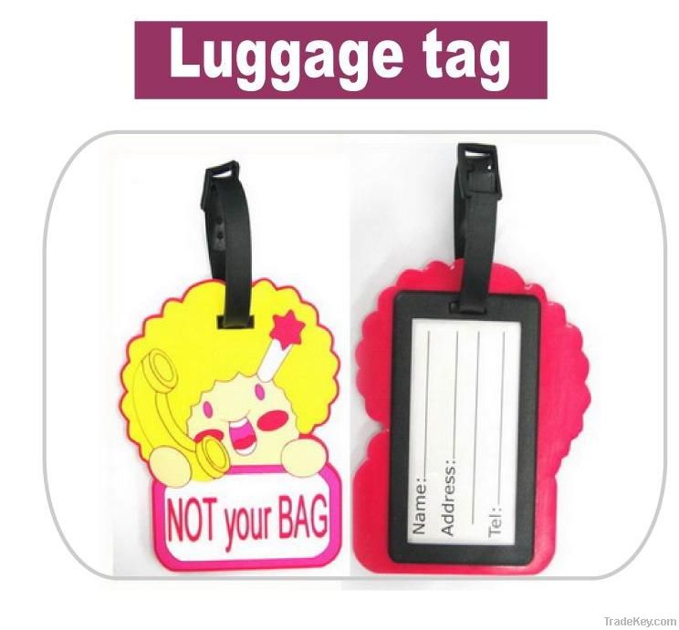 Lovely Cartoon Soft PVC Luggage Tag