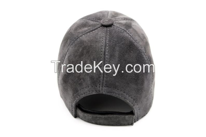 custom Plastic screw snap back Patch oem embroidery suede leather Baseball Cap hat Black