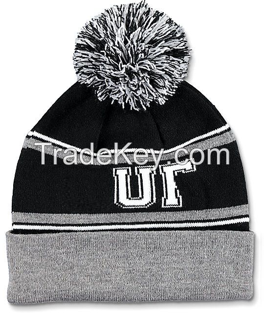 custom girl Patch oem embroidery printing Beanie winter hat