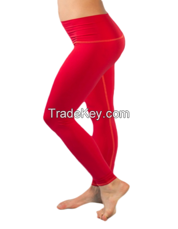 custom OEM gym Yoga fitness legging pant sublimation solid ankle full length tight phone pocket high low waist