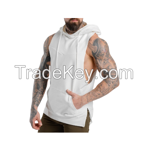 customize Sports sleeveless Workout Gym bodybuilding fitness hoodies pullover sleeve less Sweatshirts slim fit