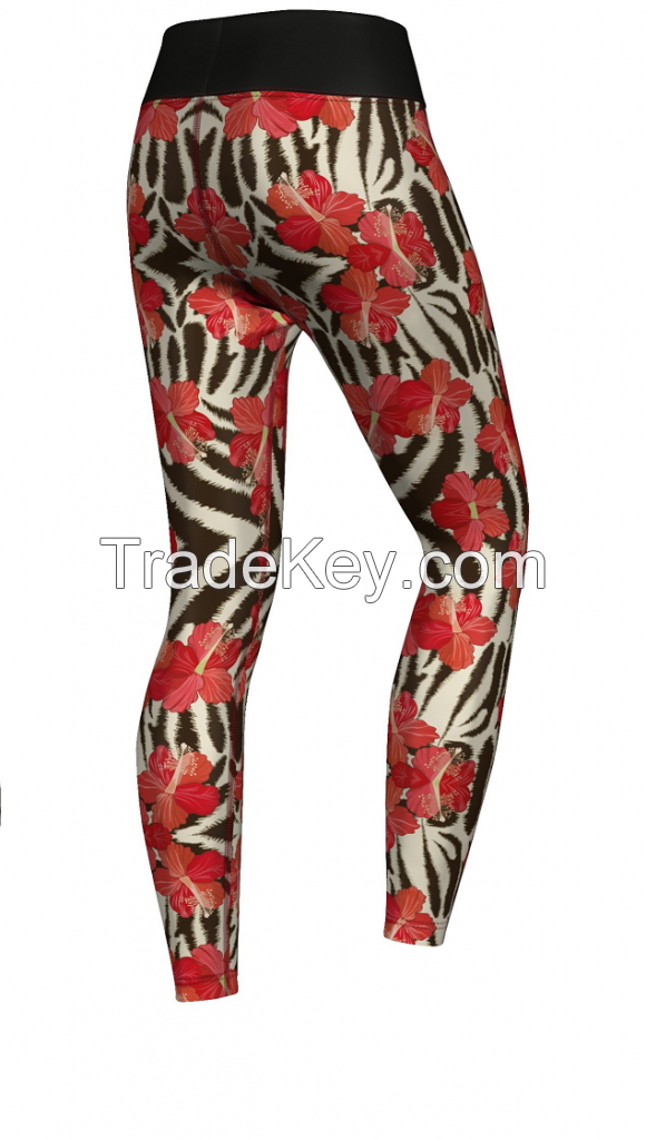 custom sublimation gym Yoga fitness legging pant sublimation solid ankle full length tight phone pocket high low waist