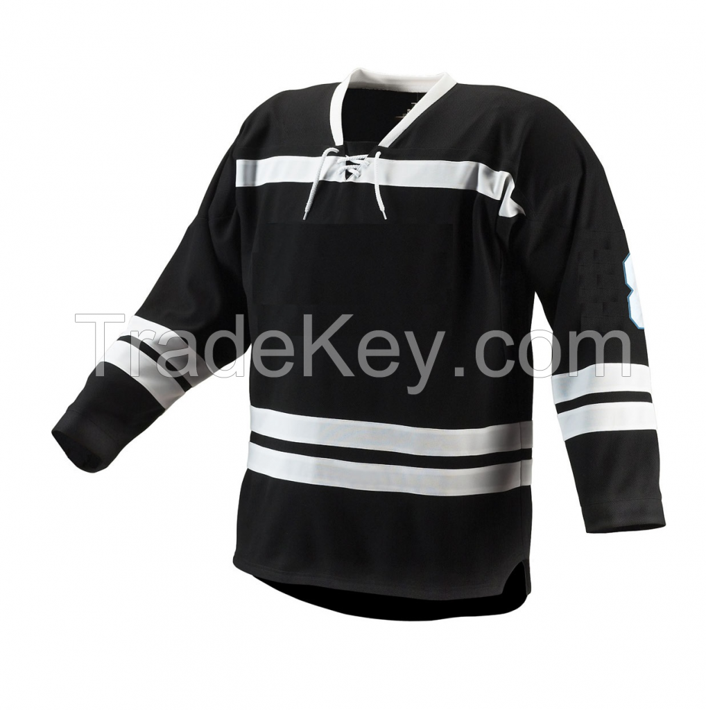 Custom Stylish Reversible Over Sized Ice Hockey Jerseys Adult Women Men Youth Embroidery Printing Dye Sublimation Jersey