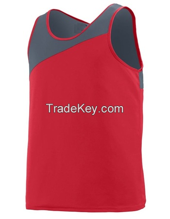 Customized Unisex Quick Dry Gym Workout track Training Running Shirt singlet athletic Fitness unisex men women sublimation
