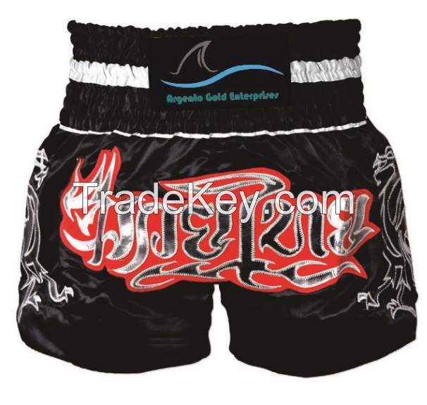 customize Fight MMA custom logo Kick Boxing Muay Thai Shorts silk satin