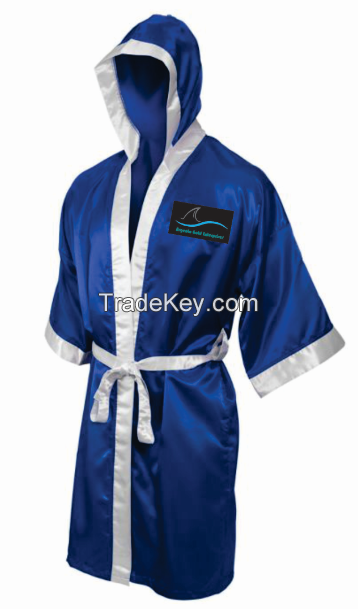 customize Fight MMA custom logo Kick Boxing Full Length Boxing Robe silk satin