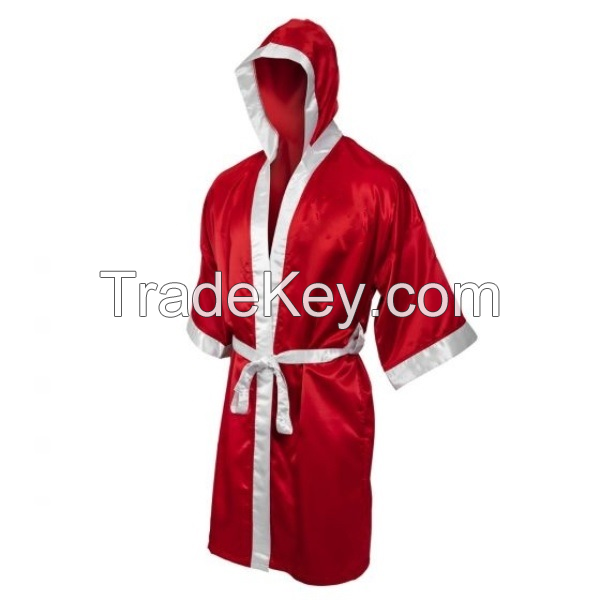 customize Fight MMA custom logo Kick Boxing Full Length Boxing Robe silk satin