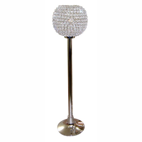 Crystal Ball Pillar Holder On Stand