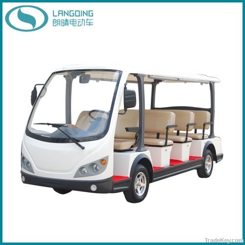 CE Electric Car Shuttle Bus 11 Seats with Power-Assisted Steering