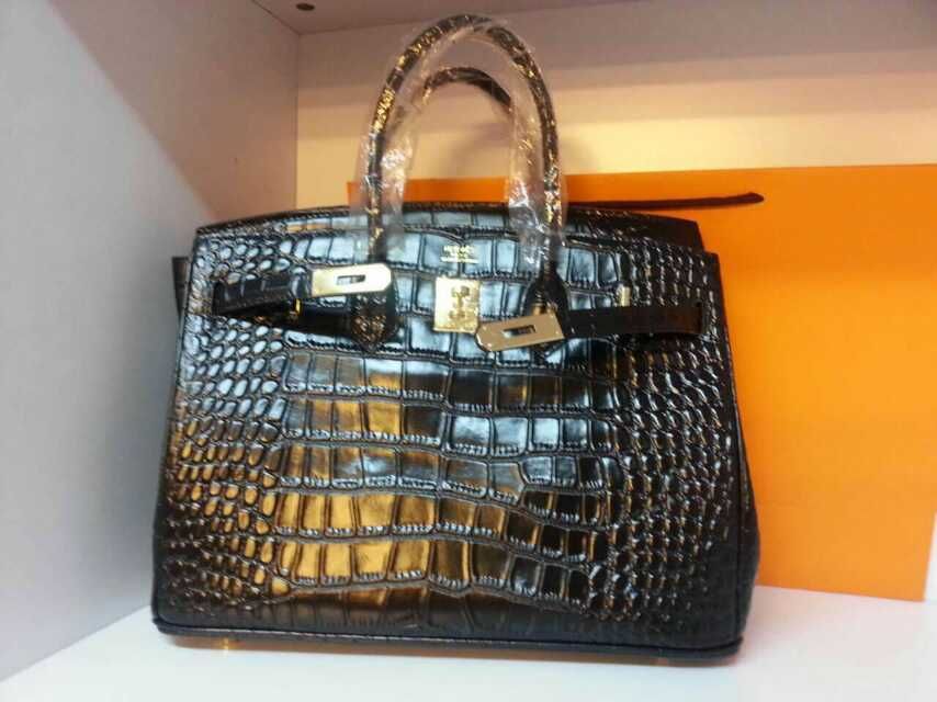 2014 new trend classic design in crocodile gunuine leather women handbag