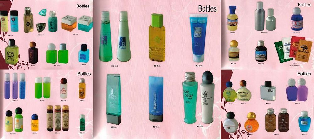 Hotel Amenities Bottled Shampoo, Body Lotions, Essential Oil