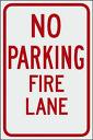 No Parking Fire Lane Sign