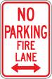 No Parking - Fire Lane Sign