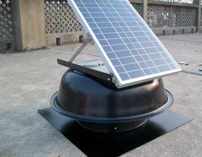 New type of solar attic fan