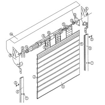 Galvanized Iron Rolling Shutter Doors