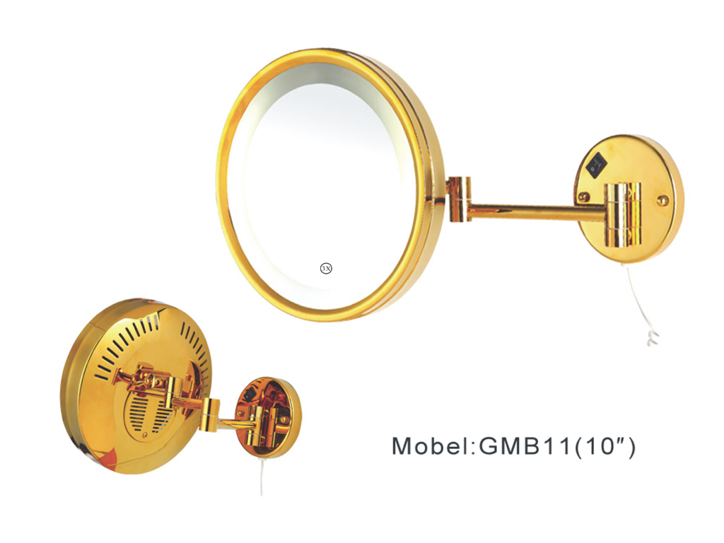 GMB11  10" Wall  Mounted Cosmetic  Mirror  with  LED  Lighting