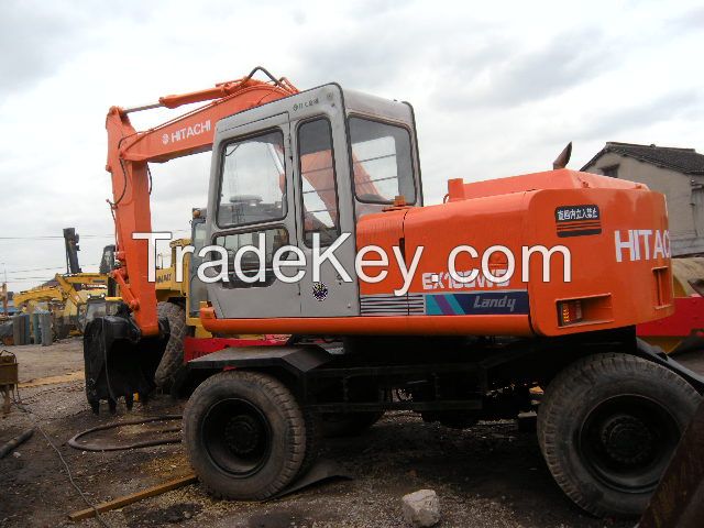 used hitachi EX100WD wheel excavator