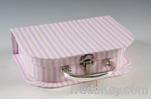 Luxury handle box with metal button for children gift storage