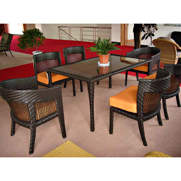 Brighton - PVC Wicker Dinning Set