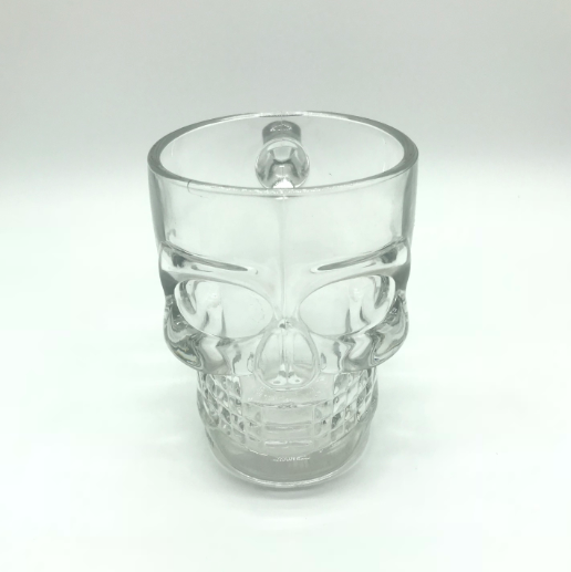 Skull glass MUG, beer  stein, skull beer mug