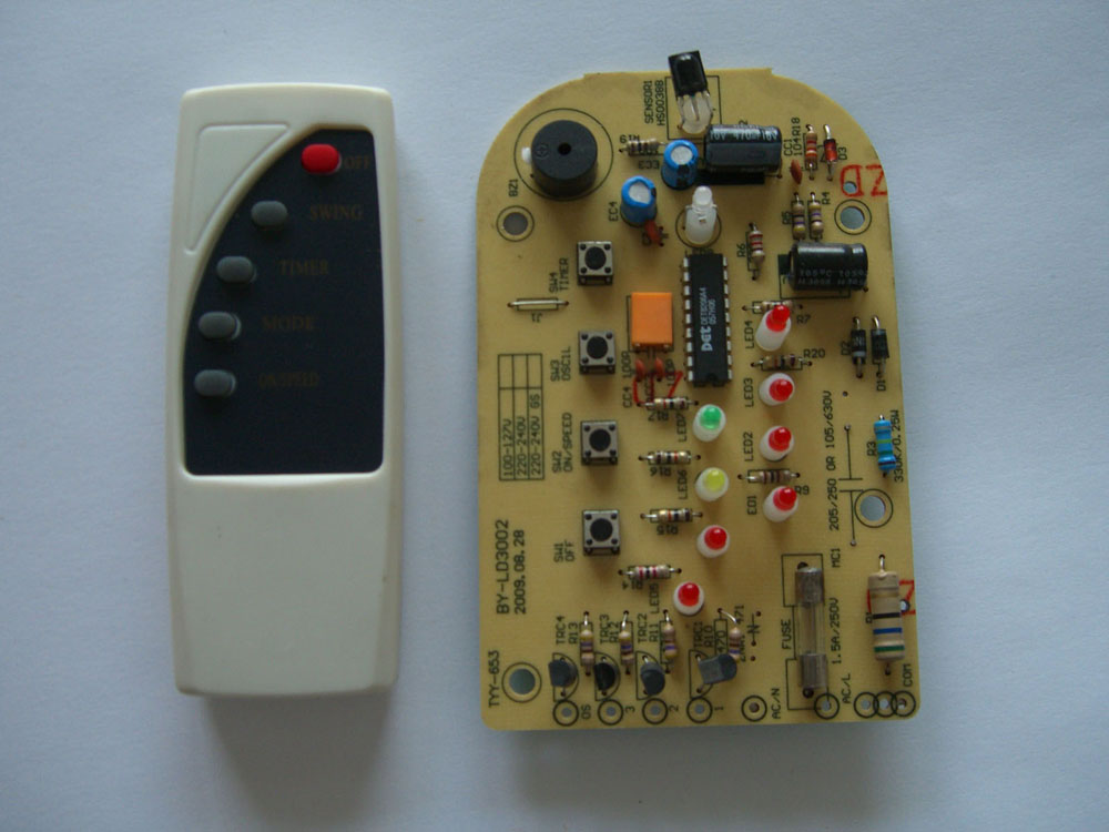 pcb and controller for electric fan
