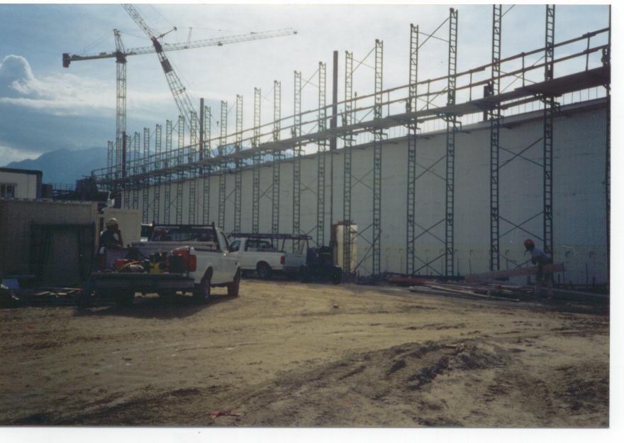 ICF tall wall bracing system