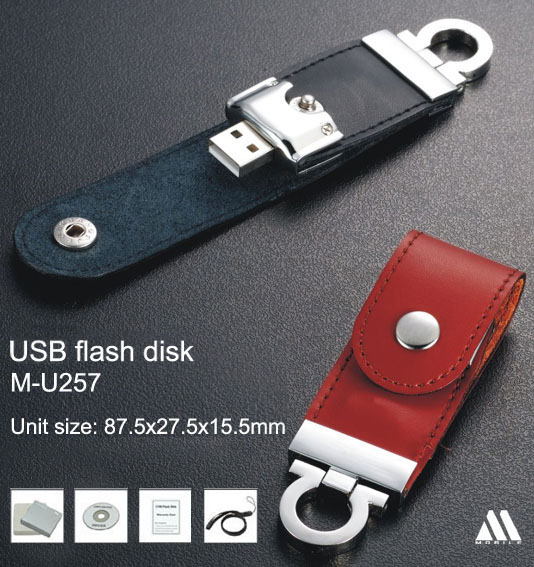 Leather USB Flash Disk/ USB drive/ U Disk for gift/ Usb disk