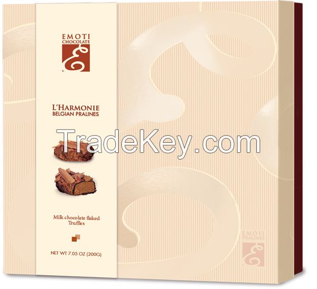 Emoti L'Harmonie (milk & dark chocolates) flaked truflles