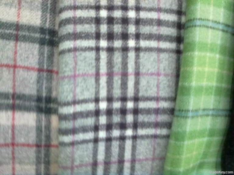 woolen checked fabric