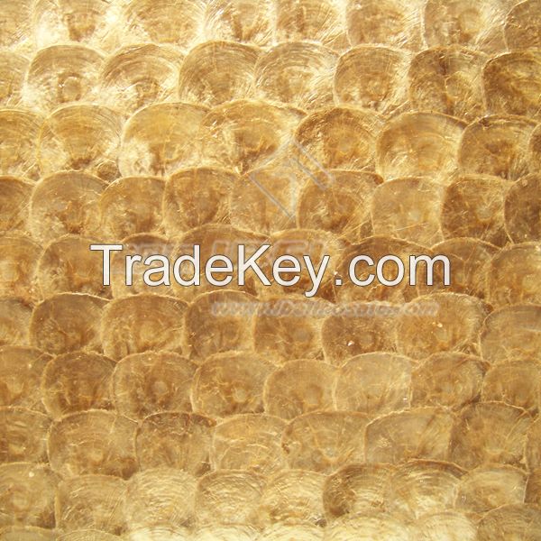 Capiz Gold Shell Tiles / Capiz White Shell Tiles for wall and furniture coverings